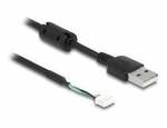 Delock USB-Kabel USB 2.0 USB-A Stecker, Pfostenstecker 4pol. 1.50 m Schwarz mit