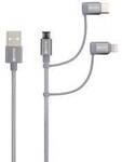 Skross USB-Kabel USB 2.0 USB-A Stecker 1.20 m Spacegrau Rund, Flexibel,