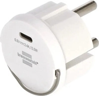 BRENNENSTUHL 1508110010, Brennenstuhl 1508110010 Adapter 12 W USB-C Stecker Wei&szlig;