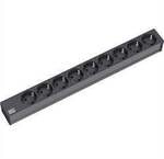BACHMANN 19 Steckdosenleiste 9fach, ohne Schalter, schwarz, GST18 800.2383