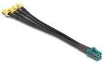 Delock WLAN-Antennen Anschlusskabel [1x Fakra-Buchse - 4x SMA-Buchse] 0.2 m Schwarz