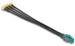 Delock WLAN-Antennen Anschlusskabel [1x Fakra-Buchse - 4x SMA-Stecker] 0.2 m...
