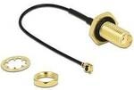 Delock WLAN-Antennen Anschlusskabel [1x SMA-Buchse - 1x IPEX-Stecker] 1 m...