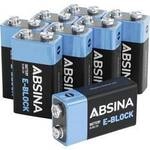 Absina 9 V Block-Batterie Alkali-Mangan 580 mAh 9 V 8 St. 401040-8