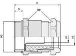 LAPP 52005090 Kabelverschraubung PG13.5 Messing Messing 25 St.