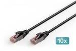 Digitus DK-1617-030-OD-10 RJ45 Patchkabel CAT 6 U/UTP 3 m Schwarz 1 St.
