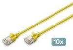 Digitus DK-1632-A-005S-Y-10 RJ45 Patchkabel CAT 6a 0.5 m Gelb 1 St.