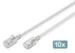 Digitus DK-1632-A-003S-10 RJ45 Patchkabel CAT 6a 0.3 m Grau 1 St.