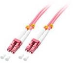 LINDY 46341 Glasfaser LWL Anschlusskabel 2.00 m Mehrfarbig [2x LC - 2x LC] 50/125 &micro;