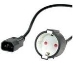 VALUE Netzkabel, C14 auf CEE7/3, max. 10A (2300W), nur f&uuml;r Verwendung an USV,