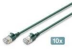 Digitus DK-1632-A-020S-G-10 RJ45 Patchkabel CAT 6a 2 m Gr&uuml;n 1 St.