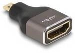 Delock 60079 HDMI Adapter [1x Micro HDMI&trade; - 1x HDMI-Buchse] Gold, Grau vergoldete