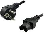 LogiLink Strom Anschlusskabel [1x Schutzkontakt-Winkelstecker - 1x...
