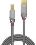 LINDY USB-Kabel USB 2.0 USB-A Stecker, USB-B Stecker 7.50 m Grau 36645