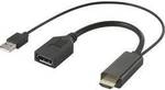 Renkforce RF-4777274 HDMI / DisplayPort Adapterkabel [1x HDMI-Stecker, USB 2.0
