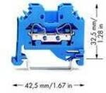 WAGO 281-104 Durchgangsklemme 6 mm Zugfeder Belegung: N Blau 100 St. Piece