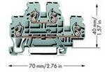 WAGO 870-501 Doppelstock-Durchgangsklemme 5 mm Zugfeder Belegung: L, L Grau 50 St.