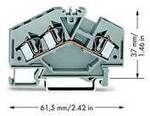 WAGO 281-631 Durchgangsklemme 6 mm Zugfeder Belegung: L Grau 100 St. Package