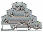 WAGO 281-530 Vierstock-Durchgangsklemme 6 mm Zugfeder Belegung: L Grau 50 St. Package