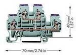 WAGO 870-508 Doppelstock-Durchgangsklemme 5 mm Zugfeder Belegung: L Grau 50 St. Piece