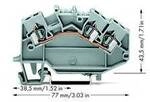 WAGO 780-631 Durchgangsklemme 5 mm Zugfeder Belegung: L Grau 50 St. Package
