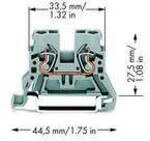 WAGO 870-901 Durchgangsklemme 5 mm Zugfeder Belegung: L Grau 100 St. Package