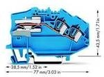 WAGO 781-643 Trennklemme 6 mm Zugfeder Belegung: N Blau 50 St. Package