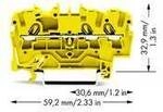 WAGO 2002-1306 Durchgangsklemme 5.20 mm Zugfeder Gelb 100 St. Package