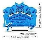 WAGO 2002-6404 Durchgangsklemme 5.20 mm Zugfeder Belegung: N Blau 100 St. Package