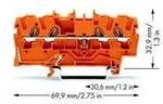 WAGO 2002-1402 Durchgangsklemme 5.20 mm Zugfeder Orange 100 St. Piece