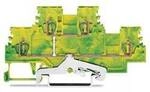 WAGO 279-507 Doppelstock-Schutzleiterklemme 4 mm Zugfeder Belegung: PE Gr&uuml;n,...