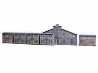 Auhagen 42506 H0 Relief-Kartonbausatz mit 6 Industrie-Fassaden