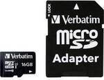 Verbatim MICRO SDHC 16GB CL 10 ADAP microSDHC-Karte 16 GB Class 10 inkl. SD-Adapter