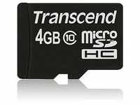 TRANSCEND TS4GUSDC10, Transcend Premium microSDHC-Karte Industrial 4 GB Class 10