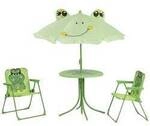 Siena Garden 672614 Froggy Kindersitzgruppe 4 tlg. Gestell Stahl gr&uuml;n, Fl&auml;che 100%