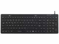 iM-IKB106-BK Tastatur Renkforce Schwarz Spritzwassergeschützt, Staubgeschützt