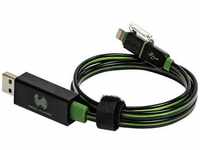 RealPower USB-Kabel USB 2.0 USB-A Stecker, Apple Lightning Stecker 0.75 m Grün mit