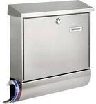 Burg W&auml;chter 8150 AMRUM-SET 38670 NI Briefkasten Edelstahl Silber Schl&uuml;sselschloss