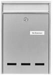 Burg W&auml;chter 61020 POCKET 5871 SI Briefkasten Stahl Silber Schl&uuml;sselschloss