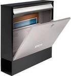 Burg W&auml;chter Oxford-Set 68770 B+S Briefkasten Edelstahl, Stahl Schwarz, Edelstahl