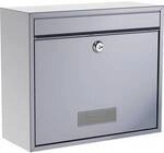 Basi 2170-0661 BK 900 Briefkasten Stahl Silber Schl&uuml;sselschloss