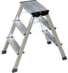 Krause Krause Rolly - Stufenleiter - 3 Stufen - 2 Abschnitte 130068 Aluminium