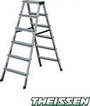 KRAUSE 120359, Krause 120359 Aluminium Stufen-Doppelleiter Arbeitsh&ouml;he (max.): 2.85
