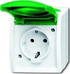 ABB 2CKA002083A0837, ABB 2CKA002083A0837 Schutzkontakt-Steckdose IP44 Gr&uuml;n,