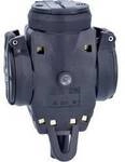 AS Schwabe 60455 3fach-Kupplung Vollgummi 230 V Schwarz IP44