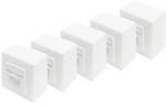 Digitus DN-9006/B5-N Netzwerkdose Aufputz CAT 6 2 Port Reinwei&szlig; 5 St.