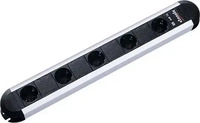 BACHMANN 331.032, BACHMANN PRIMO Steckdosenleiste 5x Schutzkontakt, Aluminium,