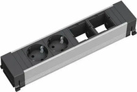 BACHMANN 909.003, Bachmann 909.003 Steckdosenleiste Silber, Schwarz Schutzkontakt 1