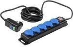AS Schwabe 38604 Strom Verl&auml;ngerungskabel Schwarz, Blau 4.50 m H07RN-F 3G 1,5 mm&sup2;