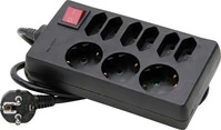 KOPP 129805005, Kopp 129805005 Steckdosenleiste mit Schalter 9fach Schwarz